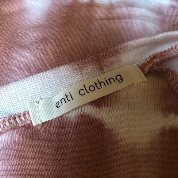 Handmade tie dye rolled sleeve t shirt in peach - Picture 4 of 5